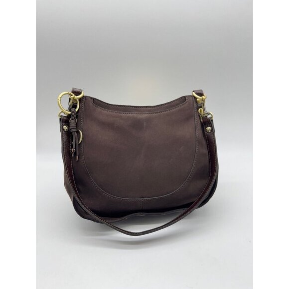 Patricia Nash Caletta soft suede leather shoulder crossbody + Dust bag CHOCOLATE - Picture 9 of 13